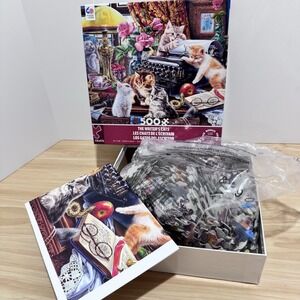 Ceaco "THE WRITER'S CATS" 500 Piece Puzzle, Ages 12+ NEW 24" x 18" Made In USA